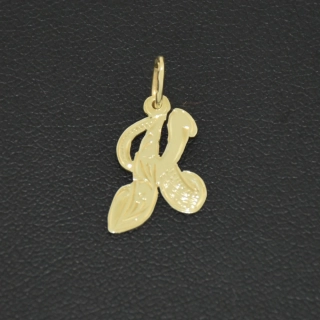 Zlatý přívěsek písmeno K
