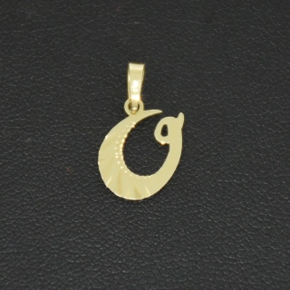Zlatý přívěsek písmeno O