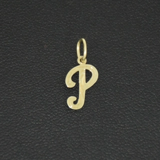 Zlatý přívěsek písmeno P