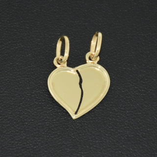 Zlatý přívěsek srdíčko rozlamovací