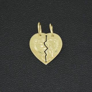 Zlatý přívěsek srdíčko rozlamovací
