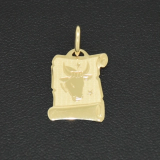 Zlatý přívěsek býk