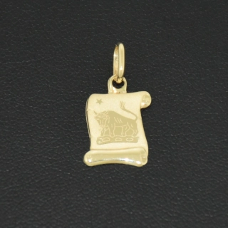 Zlatý přívěsek býk