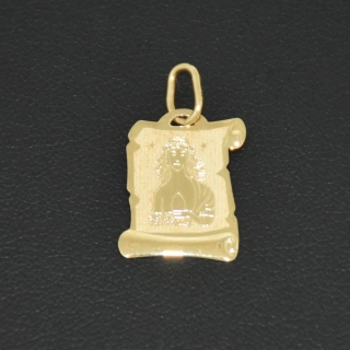 Zlatý přívěsek panna