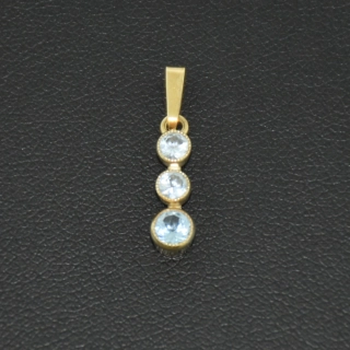 Zlatý přívěsek s modrými kameny