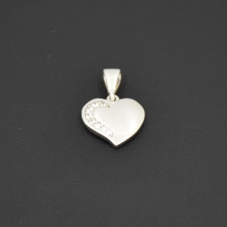 Zlatý přívěsek z bílého zlata srdíčko