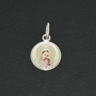 Zlatý přívěsek z bílého zlata madona