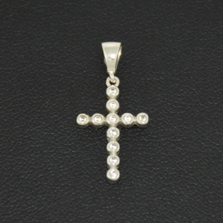 Zlatý přívěsek z bílého zlata křížek