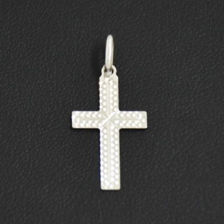 Zlatý přívěsek z bílého zlata křížek