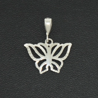 Zlatý přívěsek z bílého zlata motýl