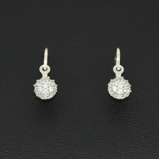 Zlaté dětské náušnice z bílého zlata