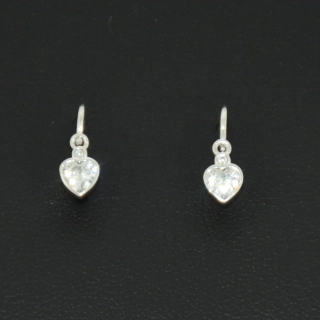 Zlaté dětské náušnice z bílého zlata