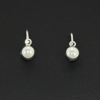 Zlaté dětské náušnice z bílého zlata