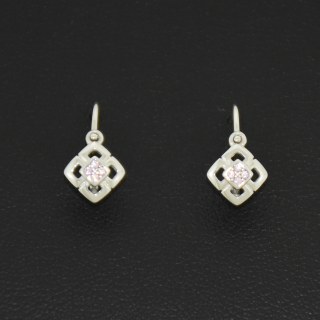 Zlaté dětské náušnice z bílého zlata