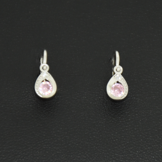 Zlaté dětské náušnice z bílého zlata