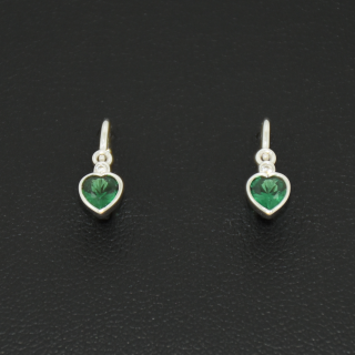 Zlaté dětské náušnice z bílého zlata