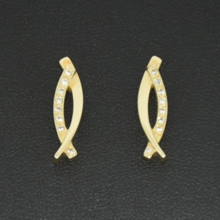 Zlaté náušnice na šroubek